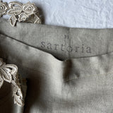 linen skirt w/ hip satchel in S