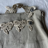 linen skirt w/ hip satchel in S