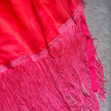 vintage Glamour Girl sheer cape w/ fringe