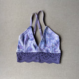 pale floral purple bralette in S