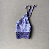 pale floral purple bralette in S