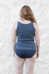 sartoria model wearing custom fit handmade winter wool lingerie