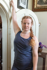 sartoria model wearing custom fit handmade winter wool lingerie